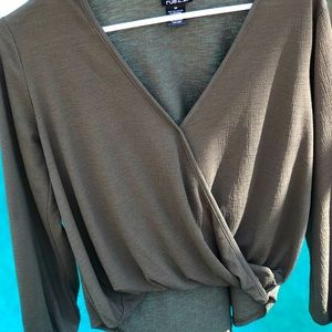 Army green blouse